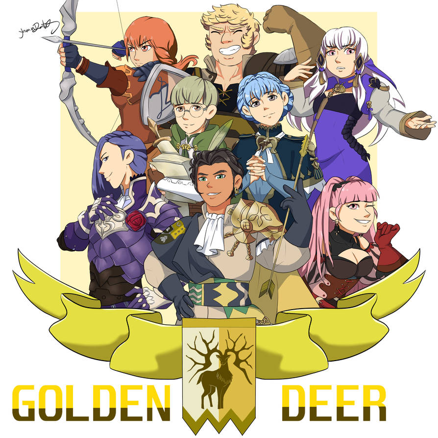 Golden Deer by PurpleMargay on DeviantArt