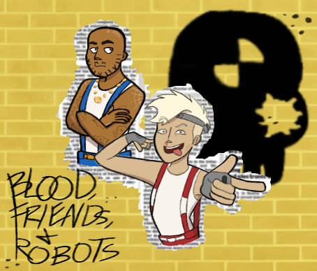 Human Bucky and Boomi pose with the SyndromeZ logo