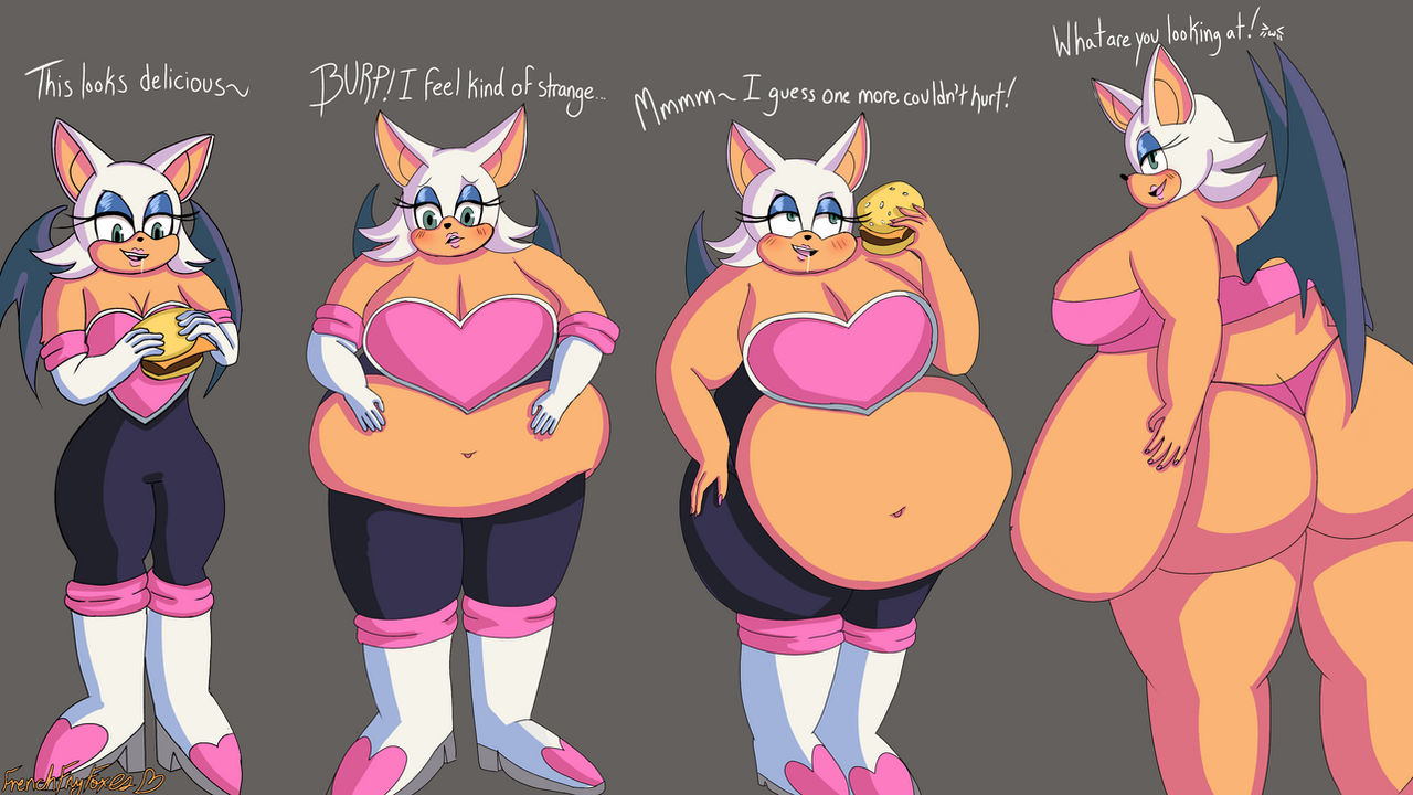 Obese Rbat Rouge Becomes a Fat Bat by FrenchFryFoxes on DeviantArt