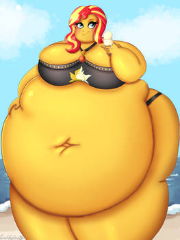 Fat Sunset Shimmer at the Beach!