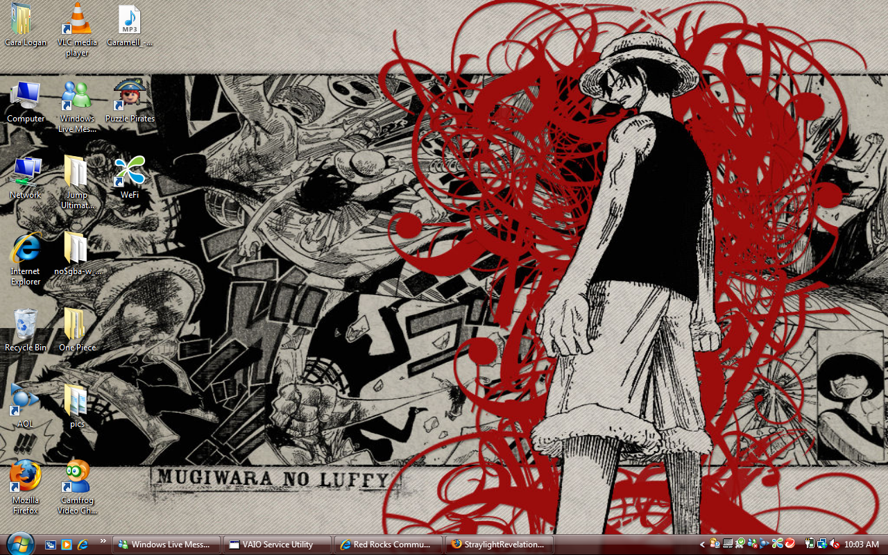 Luffy Using Computer Luffy Desktop by StraylightRevelation on DeviantArt