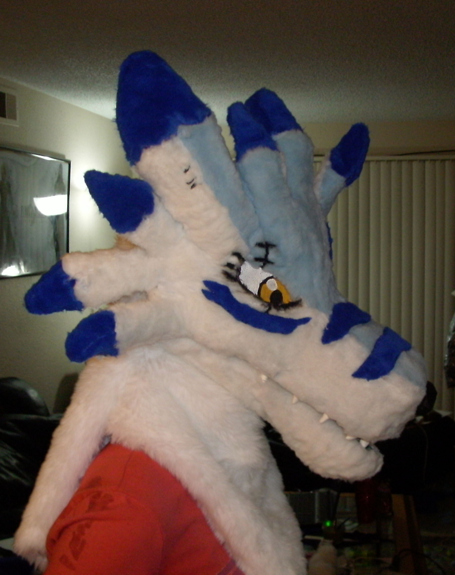 Weregarurumon Finished Fursuit Head