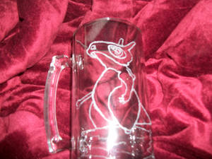 Cuebone Etched Beer Stein