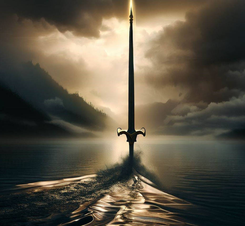 Excalibur In Flight Returning of Excalibur to the lake by AgyGuru on DeviantArt