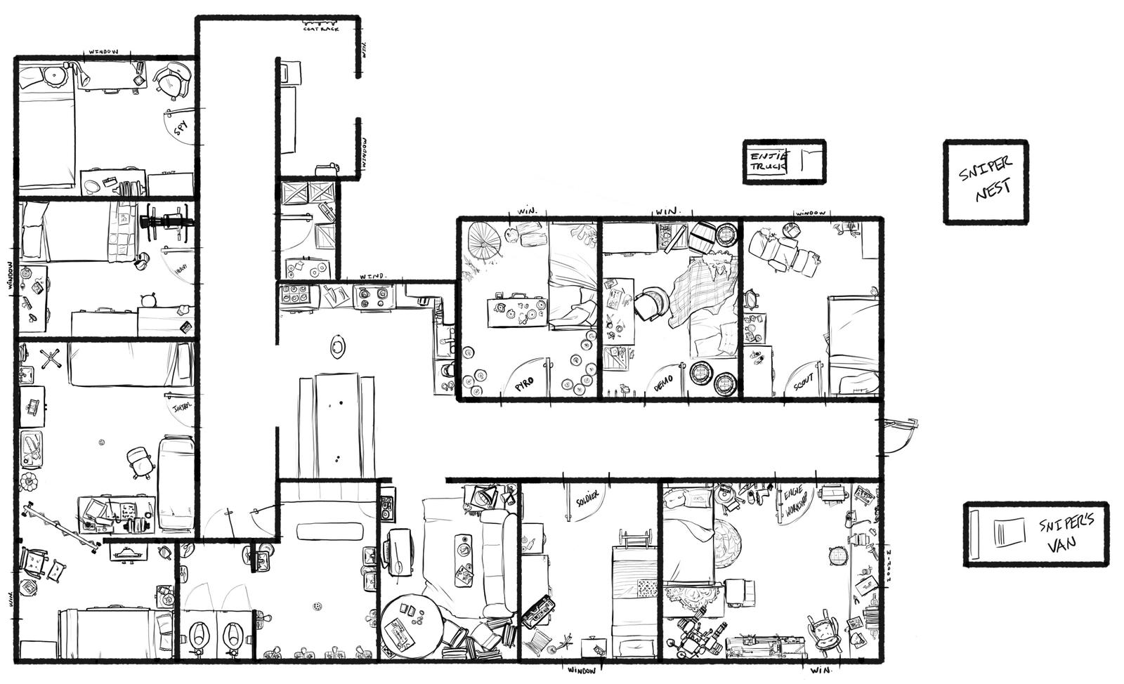 TF2 Barracks/Residential Base Headcanon by boper9 on DeviantArt
