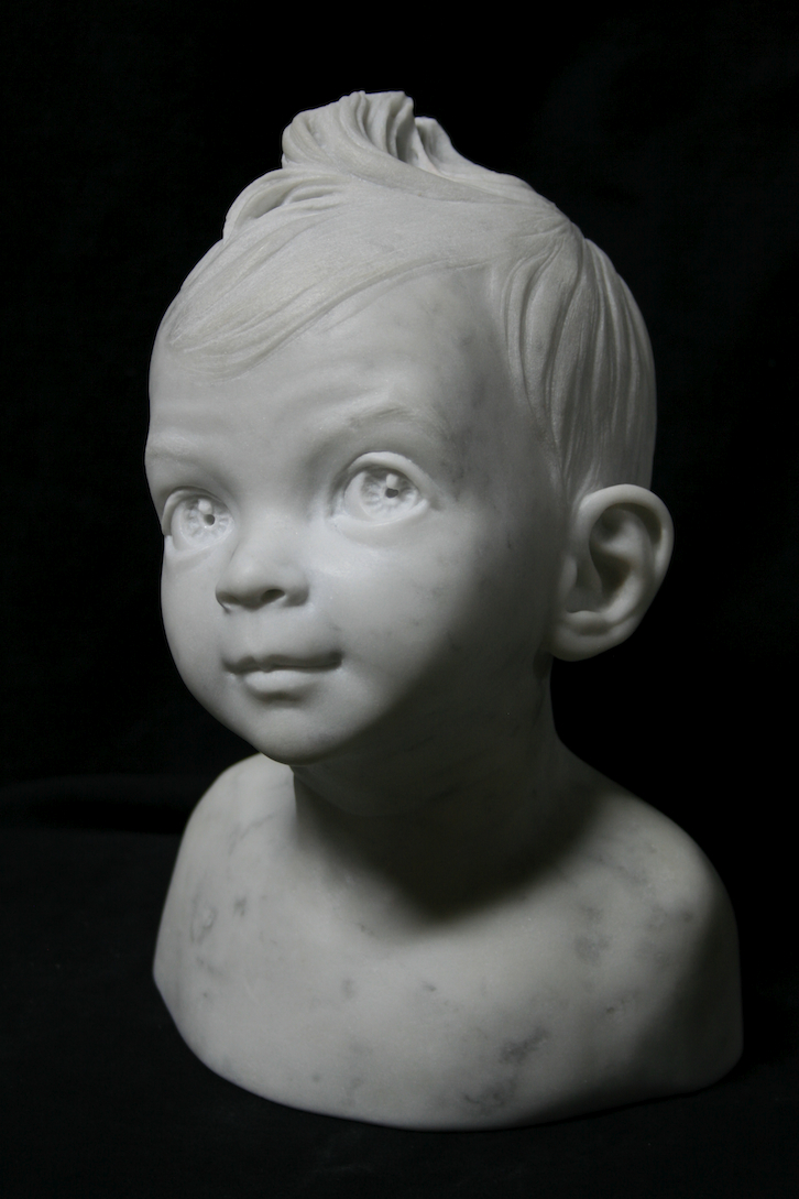 Marble infant portrait