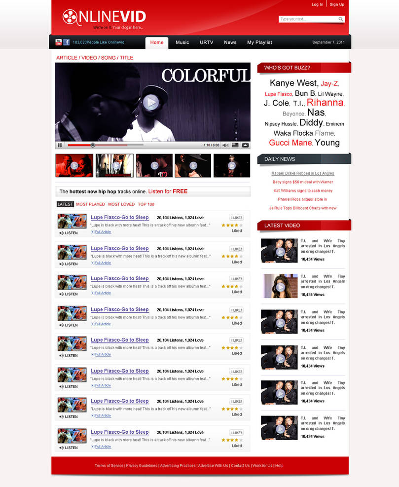 free template download video