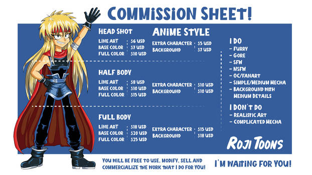 Open Commissions - Anime Full Style!