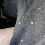 snow flakes on my jeans