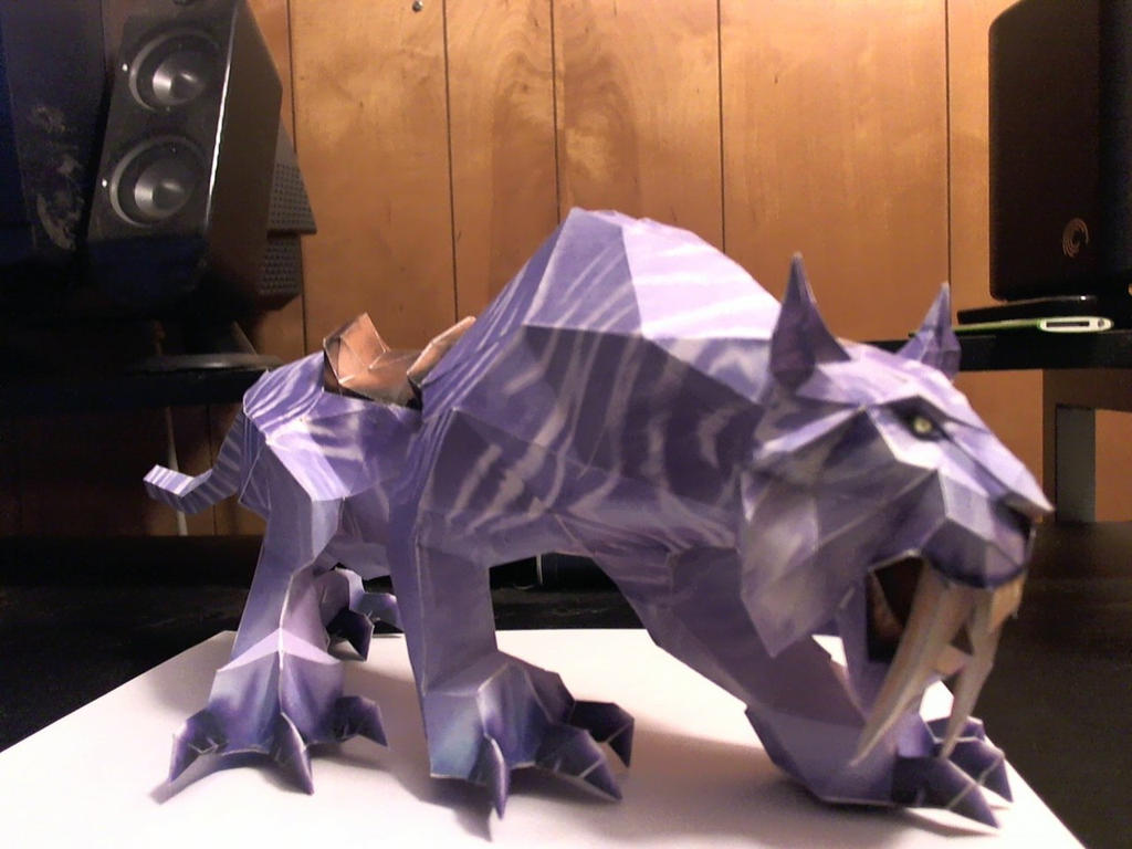Warcraft Sabertooth Cat Papercraft