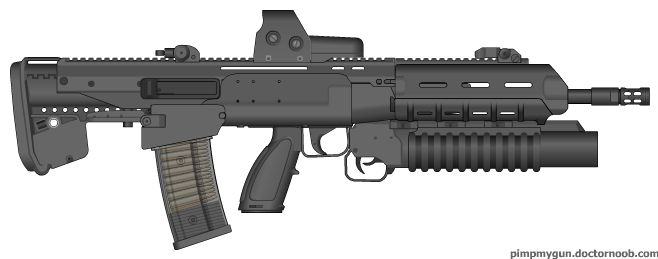 5 56mm Bullpup Acr Conversion W Grenade Launcher By Mongoose01 On Deviantart