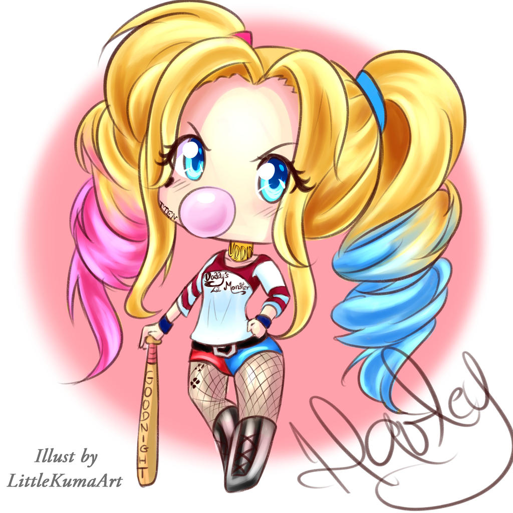 Chibi Harley Quinn by LittleKumaArt on DeviantArt