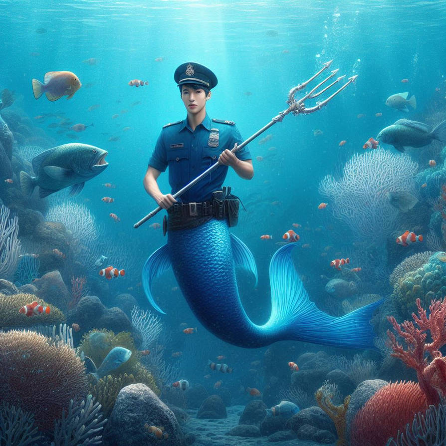 Mermaid Police Officer 4 by JosephsAIStuff2 on DeviantArt