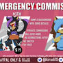 EMERGENCY COMMISIONS