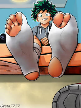 Deku (BNHA) feet-torn socks 