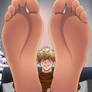 Commission: Baku giant feet at Christmas