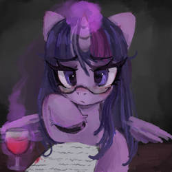 Twilight Sparkle studying
