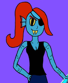 Undyne (posti-it note drawing) color