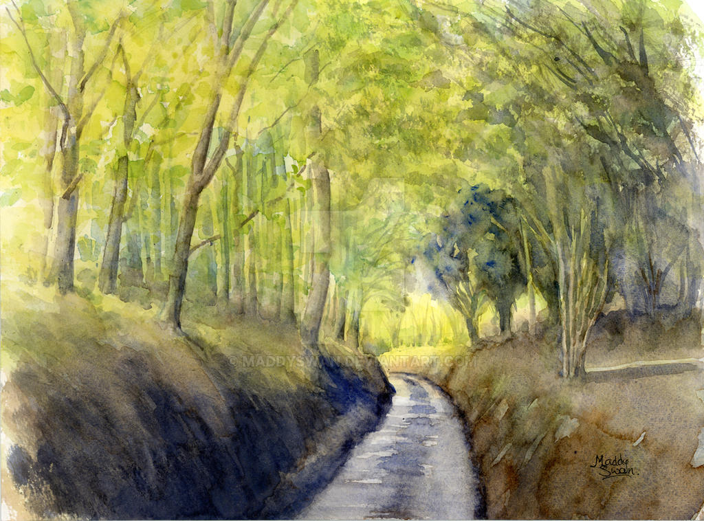 Woodlands, watercolour