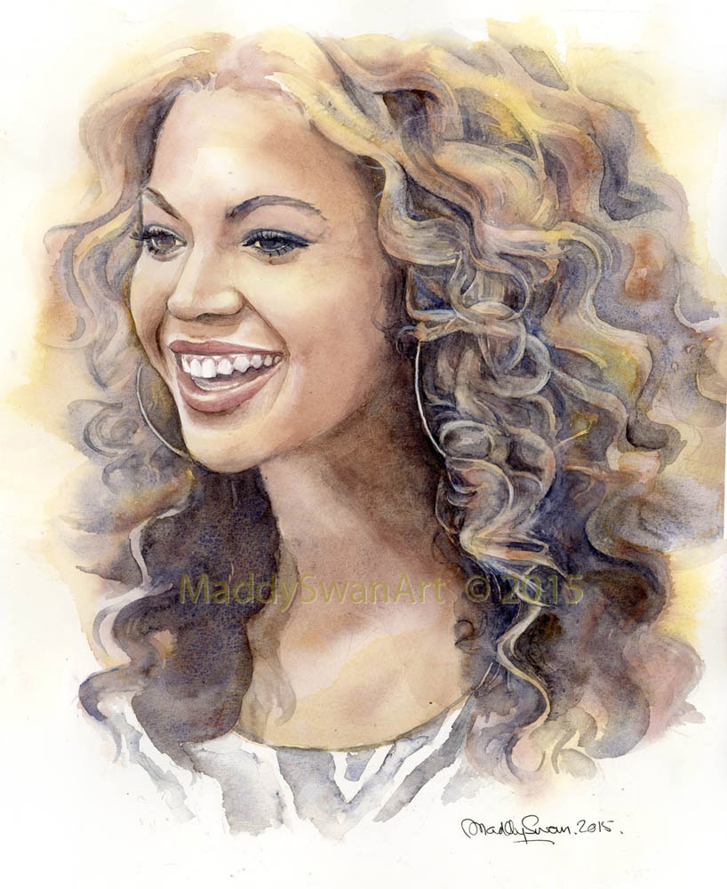 Beyonce, watercolour