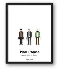 8-bit game poster - Max Payne by MrHellstorm