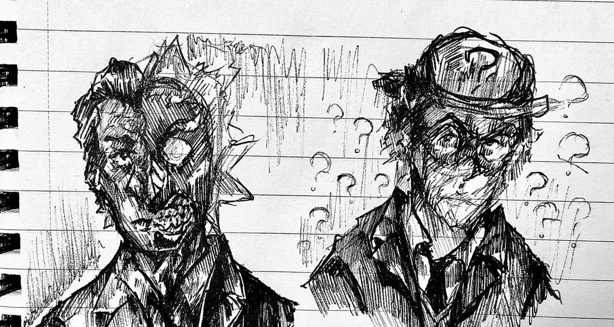 Two Face and Riddler by diredirts on DeviantArt