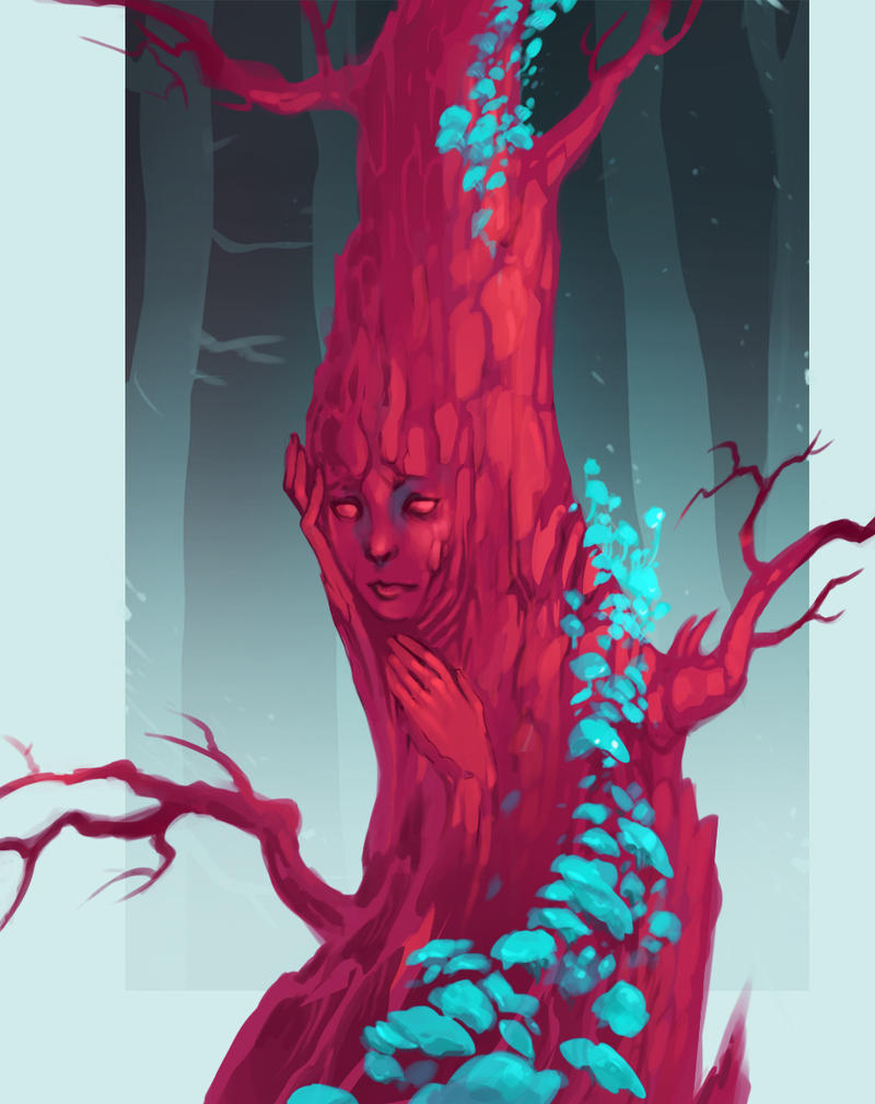 Red Tree by KueshkaArt on DeviantArt