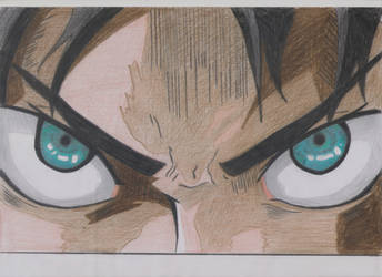 Eren Jaeger's determined eyes.