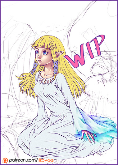Skyward Sword Zelda - WIP by LiKovacs