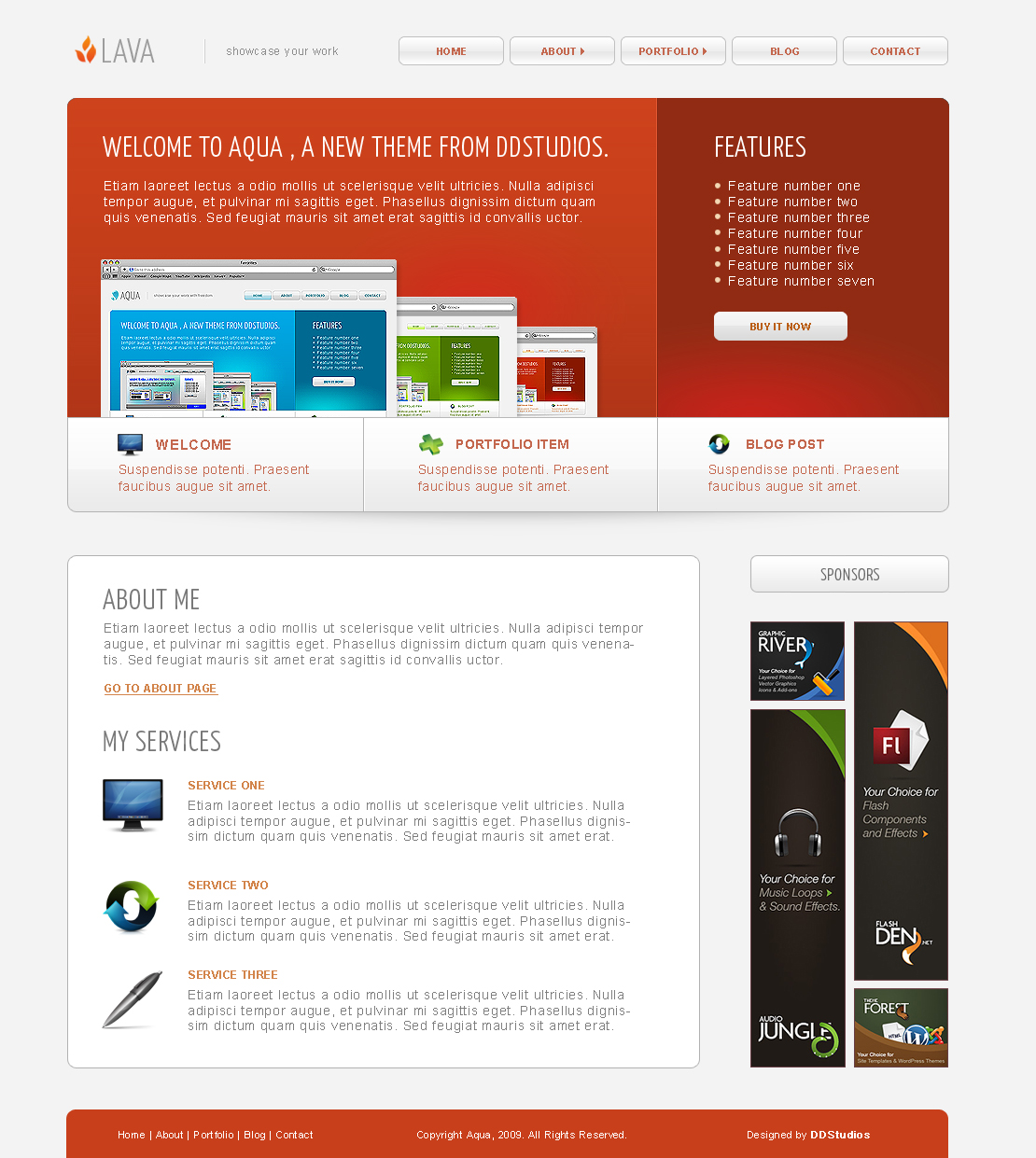 Aqua-Terra Lava HTML-CSS Theme by bestofthemeforest on DeviantArt