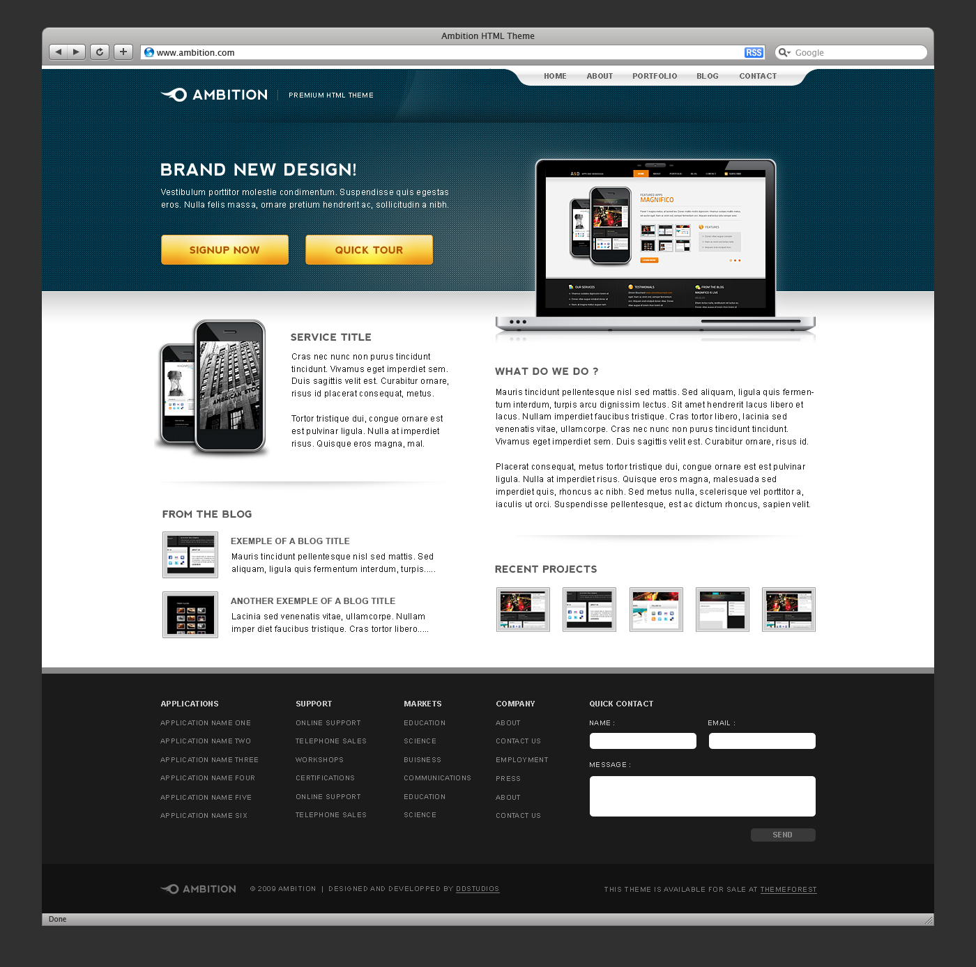 Ambition PSD Theme