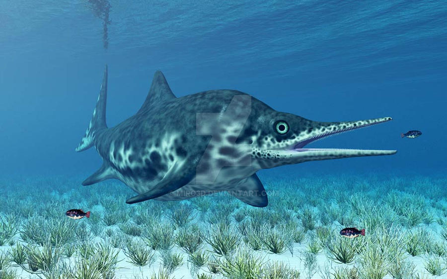 Inchthyosaur Ichthyosaur Shonisaurus by MIRO3D on DeviantArt