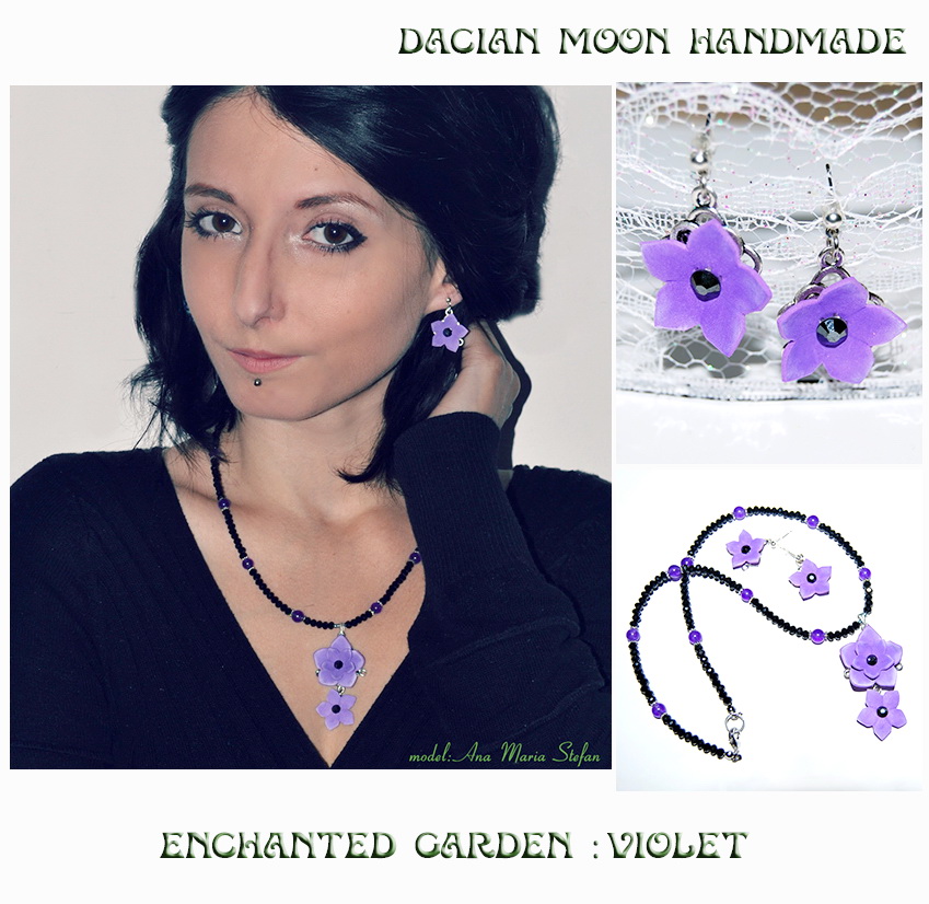 Enchanted Garden : Violet jewelry set