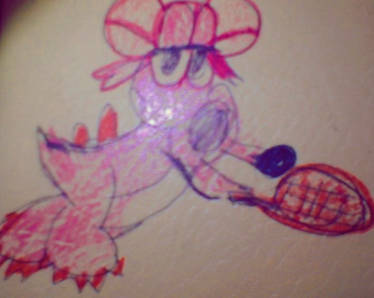 Birdo joue au tennis