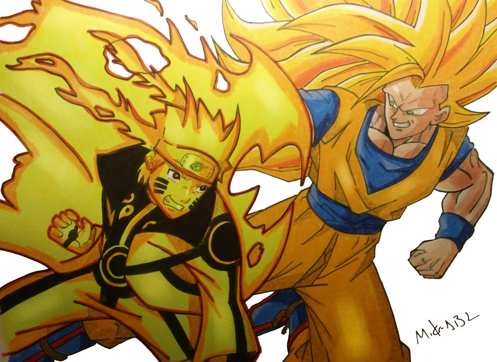 Naruto  Vs  Goku  by MikeES on DeviantArt  Naruto  Vs  Goku  by MikeES on DeviantArt