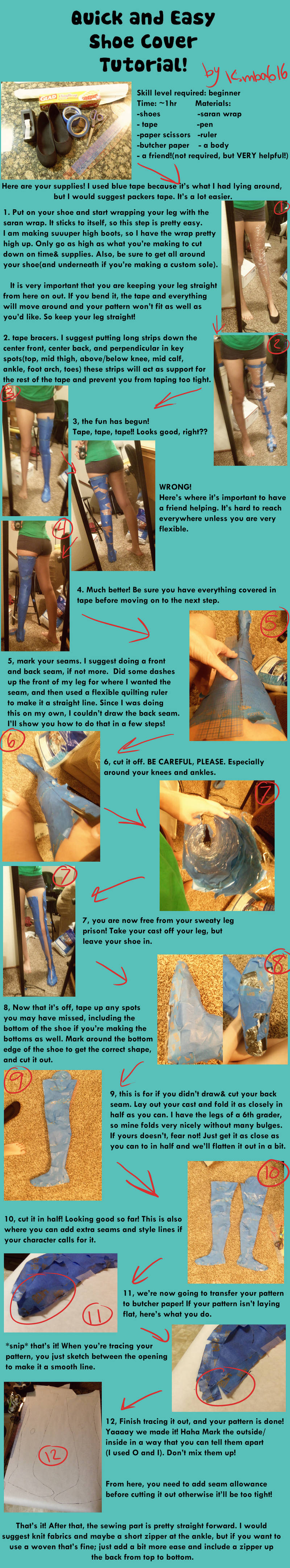 Quick and Easy Cosplay Boot Cover Tutorial by Kimba616