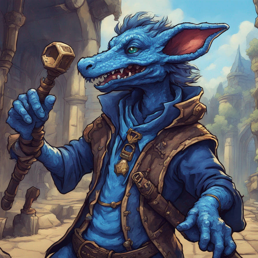 A Blue Kobold That Wheres A Thefts Robe