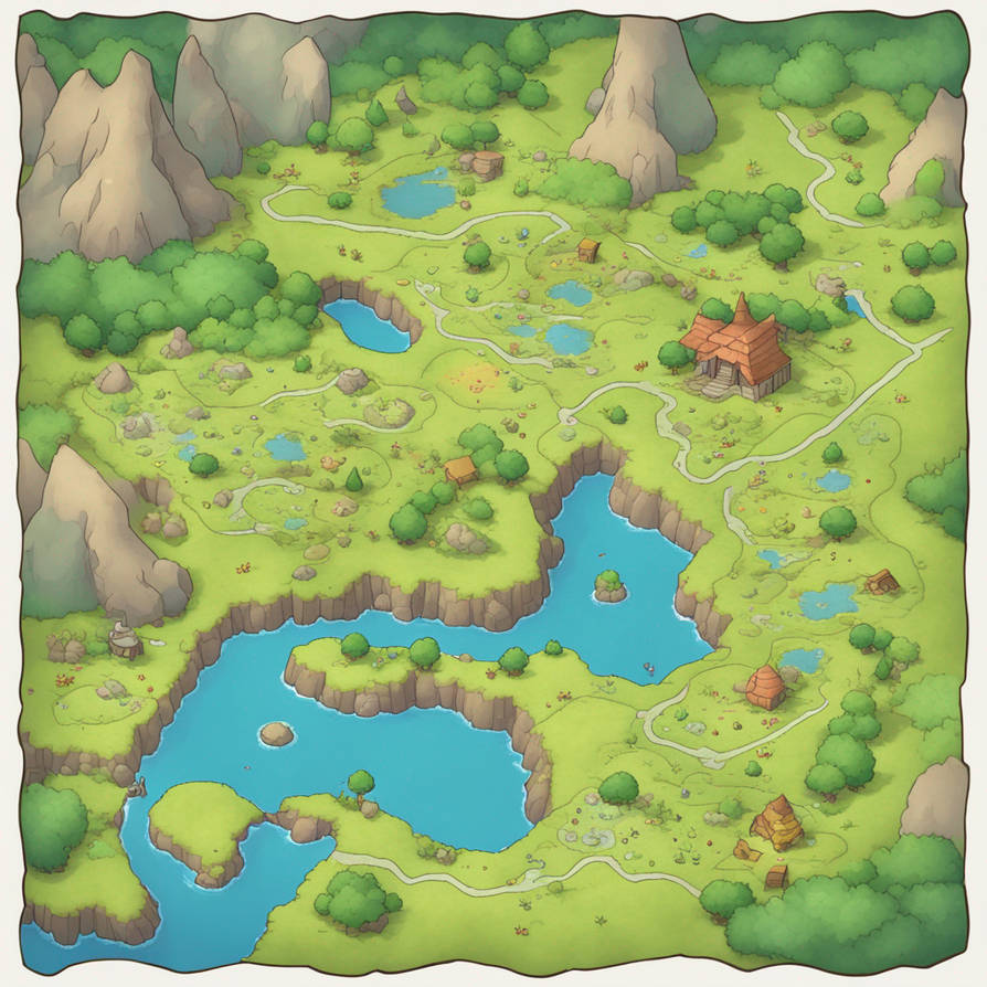 A pokemon region map for pokemon game by Fna423 on DeviantArt