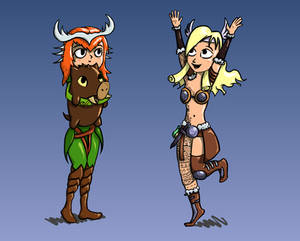 Freya and Artemis (and Tusky!)