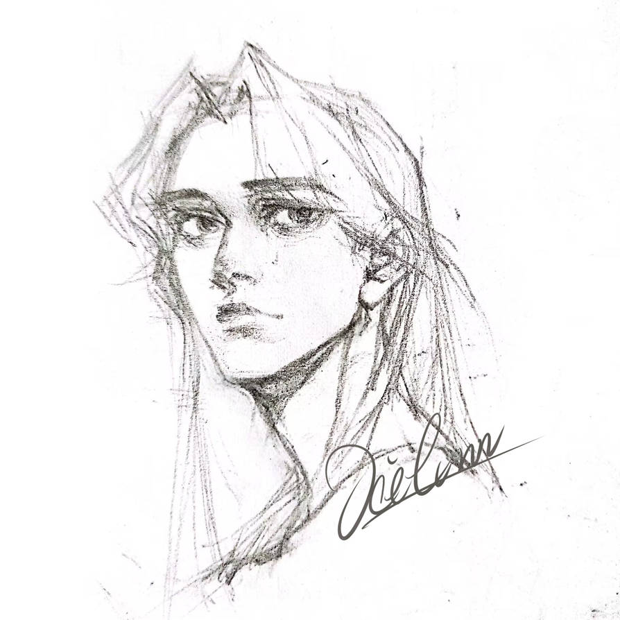 Sketch portrait by xiLinn on DeviantArt