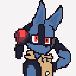 Lucario Pixel Art (Photoshop) by AgentBlazkowicz on DeviantArt