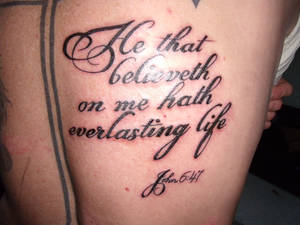 John 6:47 tattoo