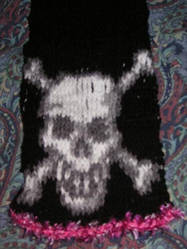 skull scarf knit