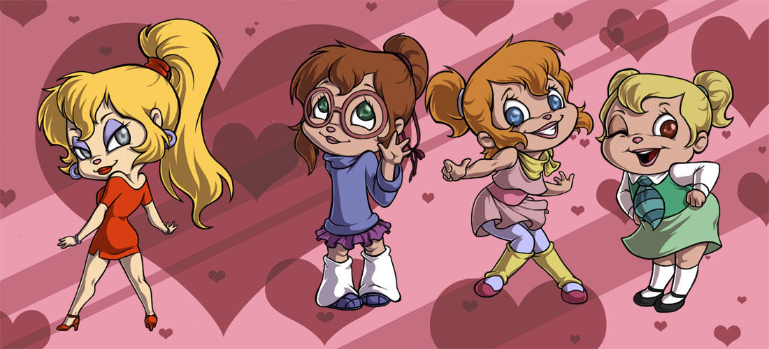 Chipettes Now In Technicolor By TGP On DeviantArt chipettes-now-in-technicolor-by-tgp-on-deviantart