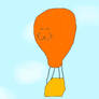 A smiling hot air balloon