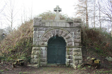 Outside the crypt.