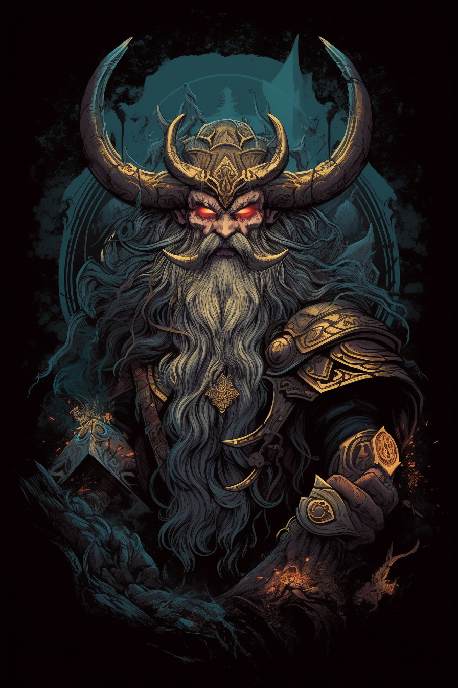 Download Odin With Norse Warriors Wallpaper