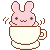 Vintage Bunny Cup by blushing