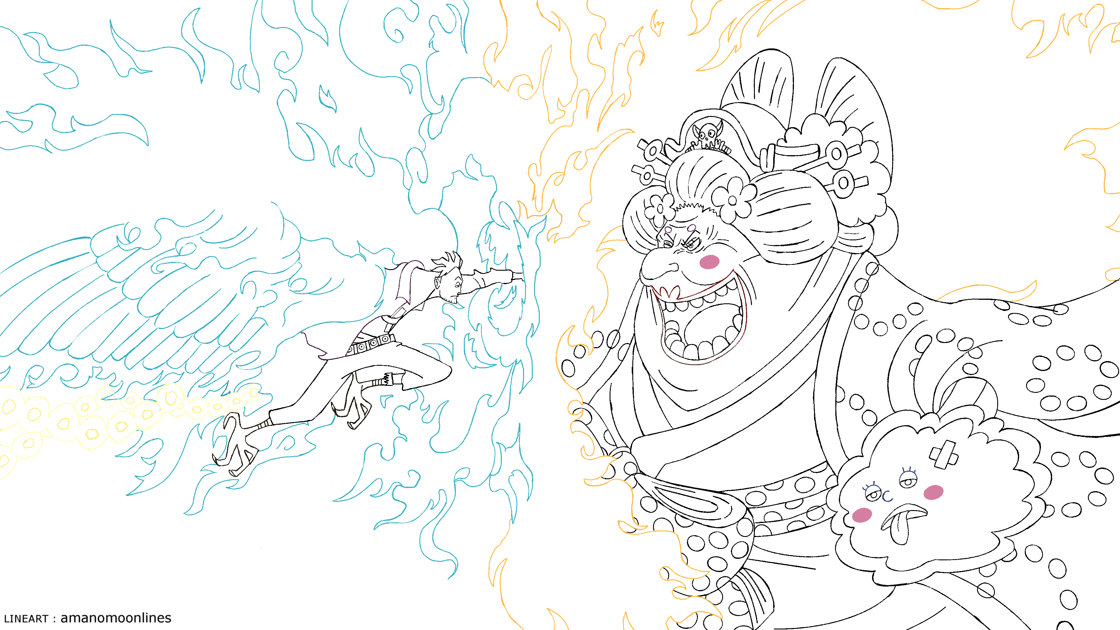 Lineart One Piece 995 Marco Vs Big Mom Anime Wano By Amanomoonlines On Deviantart Lineart One Piece 995 Marco Vs Big Mom Anime Wano By Amanomoonlines On Deviantart