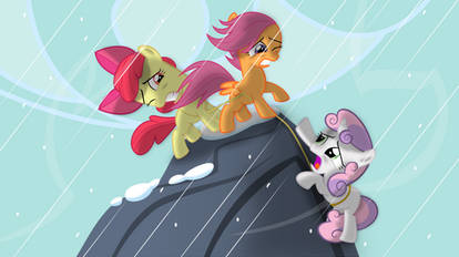 Cutie Mark Crusaders on Mountain